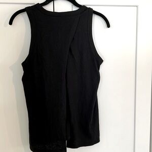 J. Crew open back black tee NWT